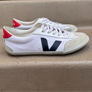 Veja White and Red Sneakers